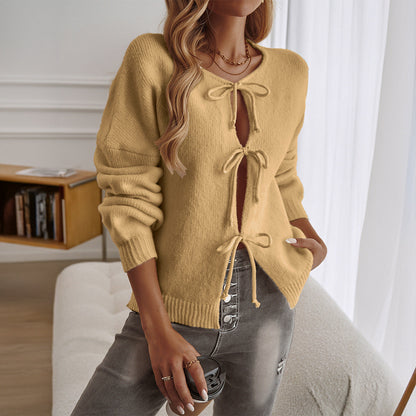 Women's Tie Front Cardigan
