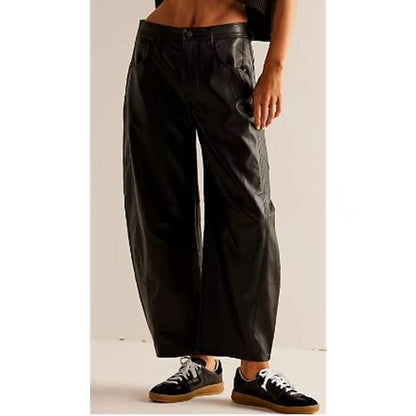 Effortless Barrel Jeans for Women with High Waist Curved Seam Relaxed Casual Style