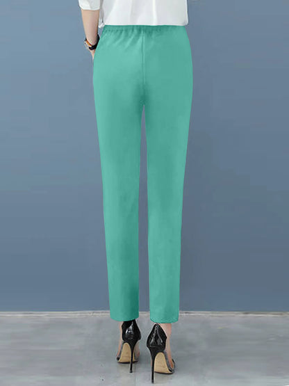 Elegant Black Tapered Pants for Women with High Waist Pleated Ankle Length Casual Style