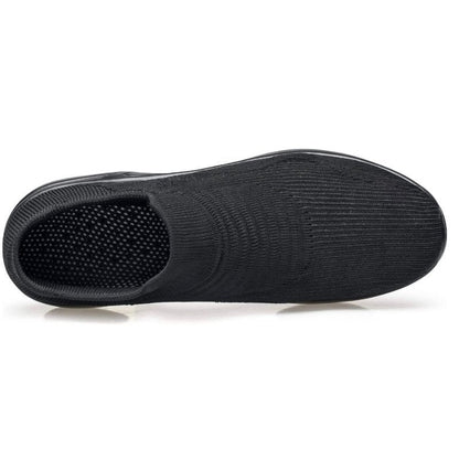 Comfortable Knit Mesh Wedge Sneaker for Women with Slip On Platform Sole Air Cushion Style