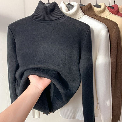 Women's Fitted Ribbed Turtleneck Sweater